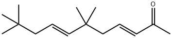 (3E,7E)-6,6,10,10-テトラメチル-3,7-ウンデカジエン-2-オン 化学構造式