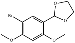 1-ブロモ-2,4-ジメトキシ-5-(1,3-ジオキソラン-2-イル)ベンゼン 化学構造式