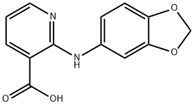 2-benzo[1,3]dioxol-5-ylamino-nicotinic acid Struktur