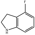 4-フルオロ-2,3-ジヒドロ-1H-インドール 化学構造式