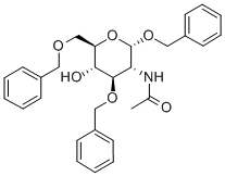 BENZYL 2-ACETAMIDO-3,6-DI-O-BENZYL-2-DEOXY-ALPHA-D-GLUCOPYRANOSIDE Struktur