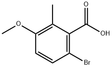 6-ブロモ-3-メトキシ-2-メチル安息香酸 化学構造式