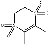 2,3-ジヒドロ-5,6-ジメチル-1,4-ジチイン1,1,4,4-テトラオキシド 化学構造式