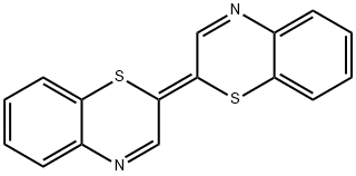 2-[(2E)-2H-1,4-ベンゾチアジン-2-イリデン]-2H-1,4-ベンゾチアジン 化学構造式