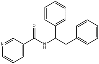 N-(1,2-DIPHENYLETHYL)NICOTINAMIDE, 553-06-0, 结构式