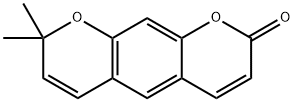 2,2-ジメチル-2H,8H-ベンゾ[1,2-b:5,4-b']ジピラン-8-オン 化学構造式