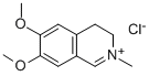3,4-ジヒドロ-6,7-ジメトキシ-2-メチルイソキノリニウムクロリド 化学構造式
