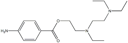 p-アミノ安息香酸2-[[2-(ジエチルアミノ)エチル]エチルアミノ]エチル 化学構造式