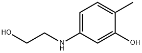 2-メチル-5-[(2-ヒドロキシエチル)アミノ]フェノール 化学構造式