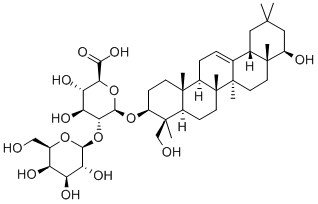 [(4S)-22β,23-ジヒドロキシオレアナ-12-エン-3β-イル]2-O-(β-D-ガラクトピラノシル)-β-D-グルコピラノシドウロン酸