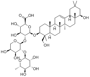 [(4S)-22β,23-ジヒドロキシオレアナ-12-エン-3β-イル]2-O-[2-O-(6-デオキシ-α-L-マンノピラノシル)-α-L-アラビノピラノシル]-β-D-グルコピラノシドウロン酸