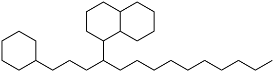 1-[1-(3-Cyclohexylpropyl)undecyl]decahydronaphthalene 结构式