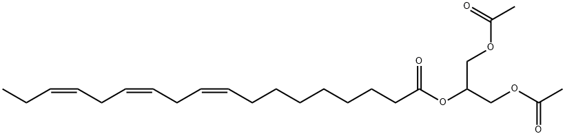 9,12,15-Octadecatrienoic acid, 2-(acetyloxy)-1-[(acetyloxy)methyl]ethy l ester, (Z,Z,Z)- Structure