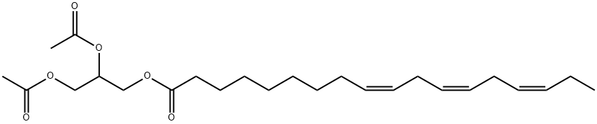 (9Z,12Z,15Z)-9,12,15-オクタデカトリエン酸2,3-ビス(アセチルオキシ)プロピル 化学構造式