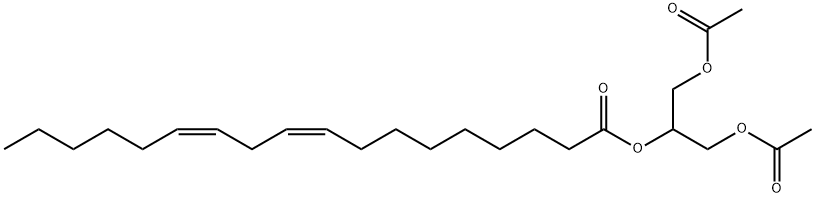 (9Z,12Z)-9,12-Octadecadienoic acid 2-acetyloxy-1-(acetyloxymethyl)ethyl ester 结构式