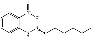 ヘキサナール2-ニトロフェニルヒドラゾン 化学構造式