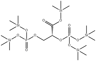 (2R)-2,3-Bis[bis(trimethylsilyloxy)phosphinyloxy]propionic acid trimethylsilyl ester Structure