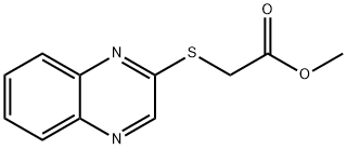2-(2-キノキサリニルスルファニル)酢酸メチル 化学構造式