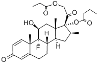 BETAMETHASONE BUTYRATE PROPIONATE,5534-02-1,结构式