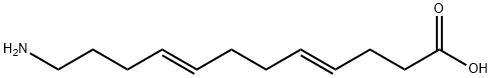 (4E,8E)-12-aminododeca-4,8-dienoic acid Structure