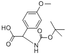 N-BOC-RS-4-甲氧基苯甘氨酸, 55362-76-0, 结构式