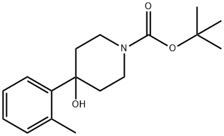 1-BOC-4-(2-METHYLPHENYL)-4-HYDROXYPIPERIDINE 结构式
