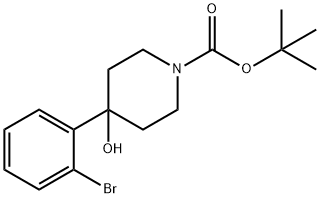 tert-butyl 4-(2-broMophenyl)-4-hydroxypiperidine-1-carboxylate Structure