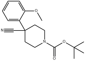 1-N-BOC-4-CYANO-4-(2-METHOXYPHENYL)PIPERIDINE Structure