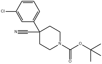 1-N-BOC-4-(3-CHLOROPHENYL)-4-CYANOPIPERIDINE Struktur
