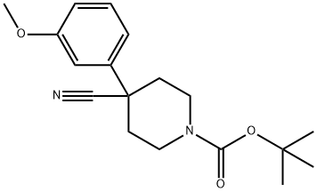 1-BOC-4-CYANO-4-(3-METHOXYPHENYL)-PIPERIDINE Structure