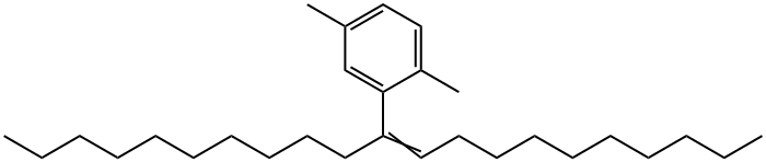 2-(1-Decyl-1-undecenyl)-1,4-dimethylbenzene Struktur