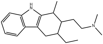 3-エチル-2,3,4,9-テトラヒドロ-N,N,1-トリメチル-1H-カルバゾール-2-エタンアミン 化学構造式