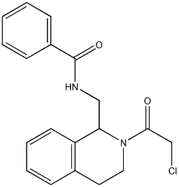 N-[(2-(氯乙酰基)-1,2,3,4-四氢异喹啉-1-基)甲基]苯甲酰胺, 55375-94-5, 结构式