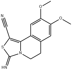 5,6-Dihydro-3-imino-8,9-dimethoxythiazolo[4,3-a]isoquinoline-1-carbonitrile Structure