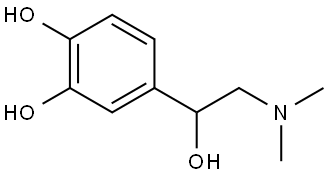 4-[2-(dimethylamino)-1-hydroxyethyl]pyrocatechol  Structure