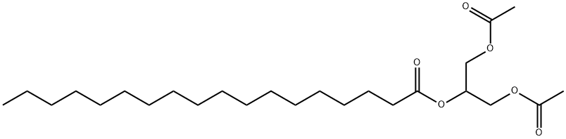2-(アセチルオキシ)オクタデカン酸1-[(アセチルオキシ)メチル]エチル 化学構造式