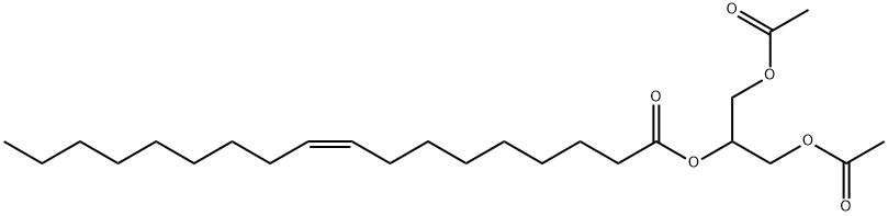 (Z)-9-オクタデセン酸2-(アセチルオキシ)-1-[(アセチルオキシ)メチル]エチル 化学構造式