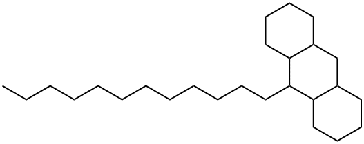 9-ドデシルテトラデカヒドロアントラセン 化学構造式