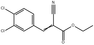 2-シアノ-3-(3,4-ジクロロフェニル)プロペン酸エチル 化学構造式