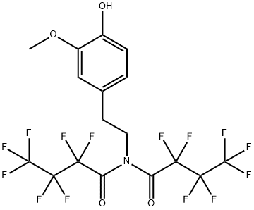 2,2,3,3,4,4,4-Heptafluoro-N-(2,2,3,3,4,4,4-heptafluoro-1-oxobutyl)-N-[2-(4-hydroxy-3-methoxyphenyl)ethyl]butanamide 结构式