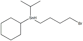 Bromobutylcyclohexyl(1-methylethyl)stannane Structure