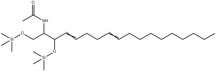 Acetamide, N-[2-[(trimethylsilyl)oxy]-1-[[(trimethylsilyl)oxy]methyl]- 3,7-heptadecadienyl]- Struktur