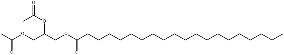 Icosanoic acid 2,3-bis(acetyloxy)propyl ester Structure