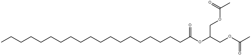 Icosanoic acid 2-(acetyloxy)-1-[(acetyloxy)methyl]ethyl ester Struktur