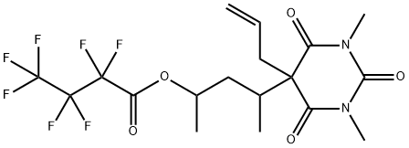 55429-89-5 2,2,3,3,4,4,4-Heptafluorobutanoic acid 3-[hexahydro-1,3-dimethyl-2,4,6-trioxo-5-(2-propenyl)pyrimidin-5-yl]-1-methylbutyl ester