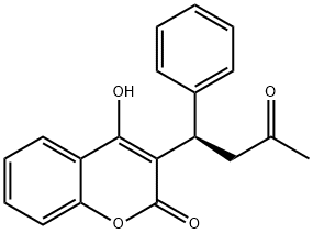 3-[(R)-1-フェニル-3-オキソブチル]-4-ヒドロキシ-2H-1-ベンゾピラン-2-オン 化学構造式