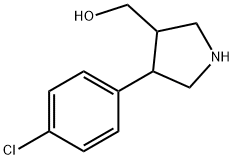 ((3S,4R)-4-(4-氯苯基)吡咯烷-3-基)甲醇,55438-52-3,结构式