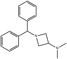 1-(二苯基甲基)-N,N-二甲基-3-氮杂环丁胺, 55438-79-4, 结构式