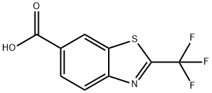 2-(トリフルオロメチル)-1,3-ベンゾチアゾール-6-カルボン酸 化学構造式