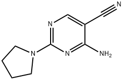 4-AMINO-2-(1-PYRROLIDINYL)-5-PYRIMIDINECARBONITRILE 化学構造式